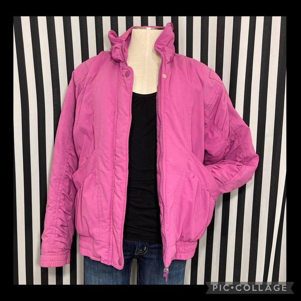 WINGARS Pink Purple Puffer Jacket Size M